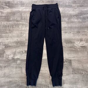 Lululemon Ready to Fleece Black Jogger Pant Drawstring Womens Sz. 4